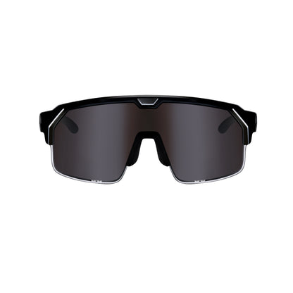 Music Shield Black Frame Smoke Lenses Sport Sunglasses