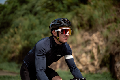 Music Shield White Frame Fire Lenses Sport Sunglasses